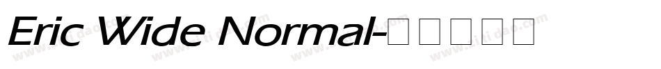 Eric Wide Normal字体转换